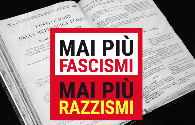 Mai più fascismi, mai più razzismi. In piazza sabato 24