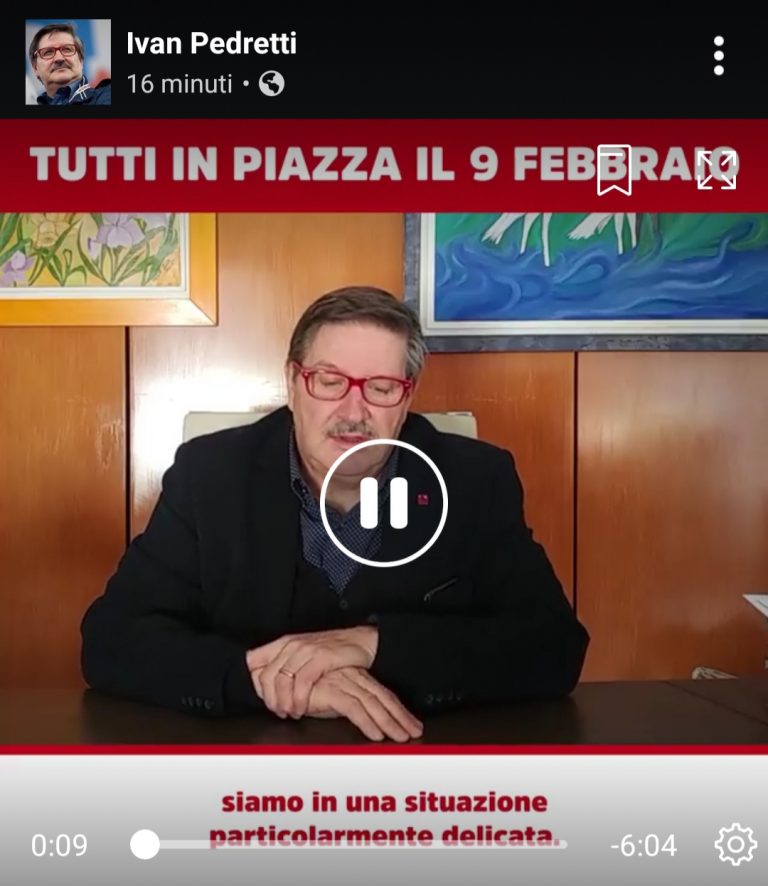 Ivan Pedretti, tutti in piazza il 9 febbraio