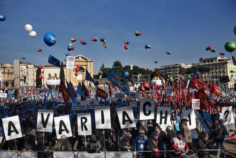 1 giugno, pensionati in piazza contro il governo