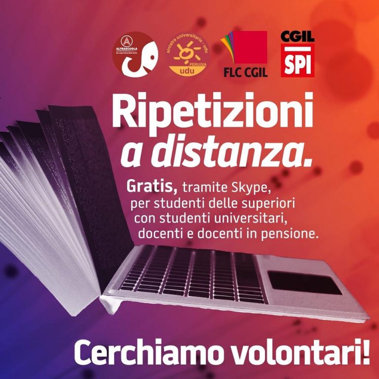 Umbria, gli ex prof. danno ripetizioni on line