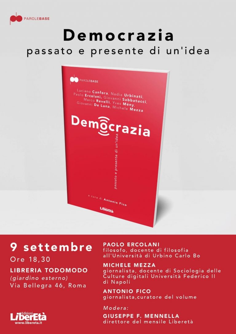 Democrazia. A Roma la presentazione del libro edito da LiberEtà