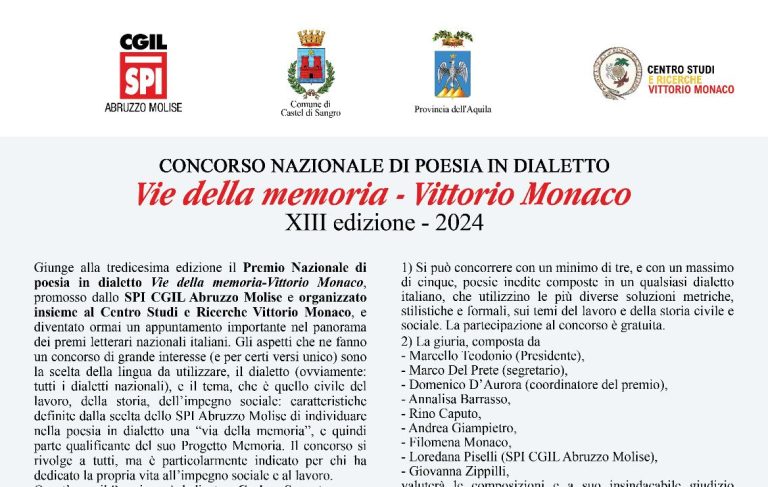Concorso nazionale Vie della Memoria – Vittorio Monaco, 2024