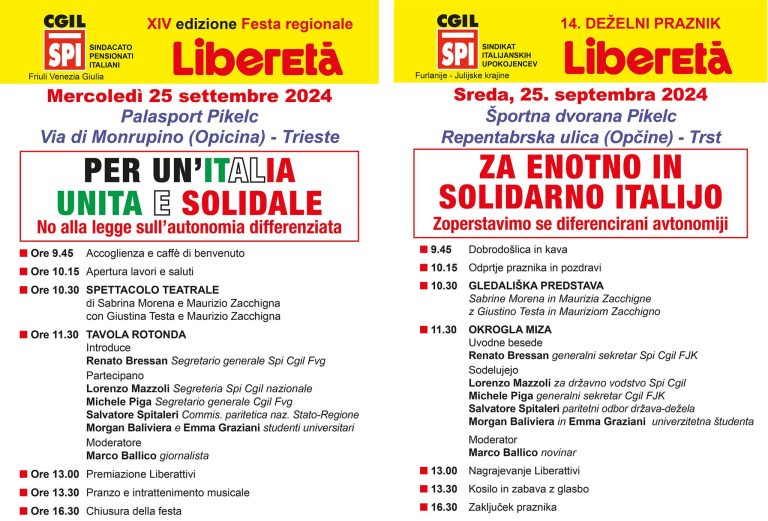 La festa di LiberEtà del Friuli Venezia Giulia a Trieste