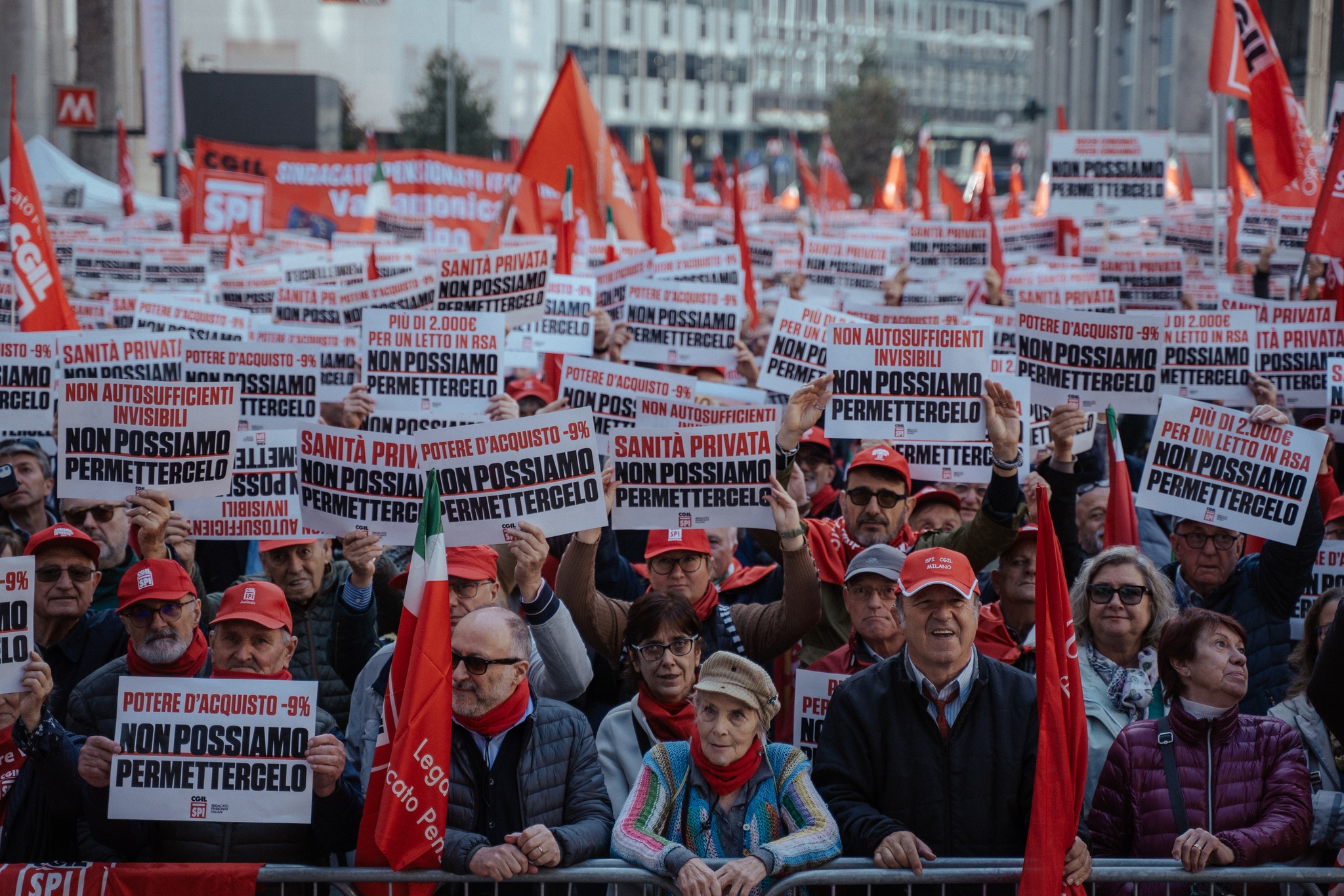 La manifestazione a Milano