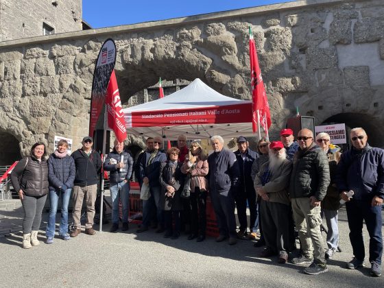 La manifestazione ad Aosta