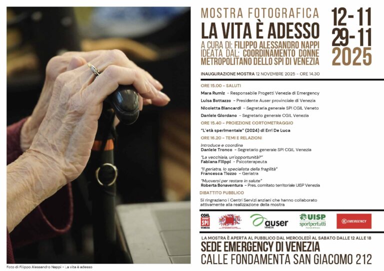 «La vita è adesso»: la mostra dello Spi Venezia che racconta la forza e la dignità dell’età anziana